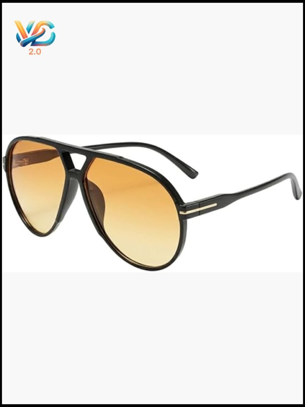 Retro Oversized Square Aviator Sunglasses UV400 Protection Classic 70s 80s